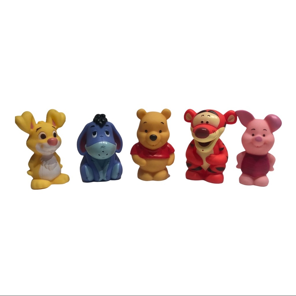 Disney Set 5 PVC 4” Figures Pooh Eeyore Tigger Piglet Rabbit Shantou Cake Topper